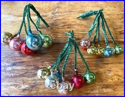 Lot of 20 Vtg Christmas Ornaments Glass Balls Package Ties Gift JAPAN NOS Crafts