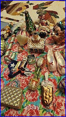 Lot of 22 Vintage Christmas Tree Glass Ornaments Lot An Interesting Mix Of Style