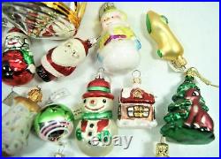 Lot of 23 Vintage Christmas Hand Blown Glass Ornaments Poland Germany Czech