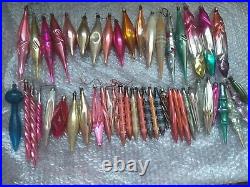 Lot of 50 Vintage Glass Russian USSR Christmas Ornament Xmas Decoration ICICLE
