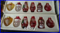 Merck Old World Christmas Glass Light Covers Ornaments USA Lot of 5 Rare Vintage