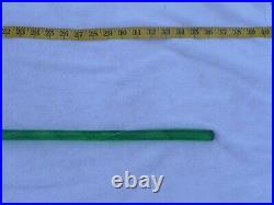 Old Green White Swirls Glass Blown Walking Cane Parade Candy Cane