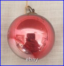 Original Vintage Old Antique Rare Ball Shape Christmas Kugel / Ornament