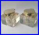 PAIR-VINTAGE-ANTIQUE-HEAVY-BRASS-SOLID-GLASS-INKWELL-INK-BOTTLES-Christmas-01-wpwh