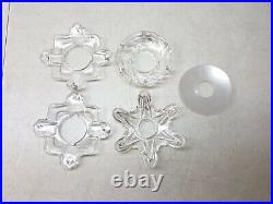 RARE 104 Piece Glass Crystal Icicle Christmas Ornaments Vtg Assorted Collection