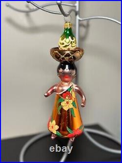 RARE VTG Christopher Radko Italian BRAZILIA -Glass Ornament 94-302-0 Pineapple