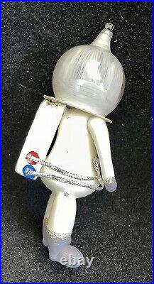 RARE Vintage De Carlini NASA Astronaut Hand Blown Glass 1974 Ornament Italy