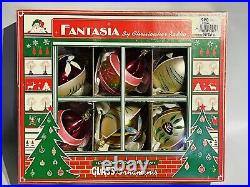 Radko Fantasia BLOSSOM VALLEY Teardrop Ornaments Box of 6 Grandmas Own Vintage