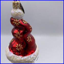 Radko Hats off To Santa Two Part European Glass Christmas Ornament Retired