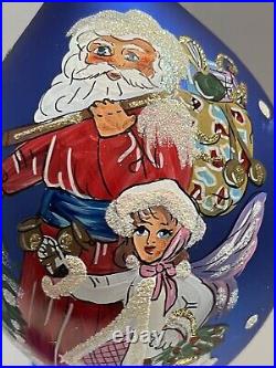 Radko SANTA'S HERALD 6.5 Ornament 1997 97-319-0 Christmas Angel Tree Ball Drop