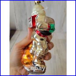 Radko Santa astronaut toys ornament glass vintage