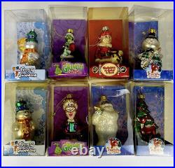 Rankin Bass Christmas Treasures Vintage Glass Ornaments rudolph frosty grinch