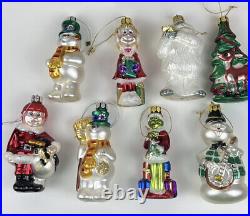 Rankin Bass Christmas Treasures Vintage Glass Ornaments rudolph frosty grinch