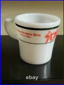 Rare Pyrex Christmas Holiday Milk Glass Mug Vintage Original