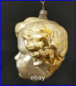 Rare Vintage German 1920's Baby Jesus Head Ornament 3.25