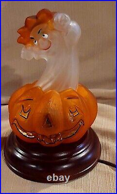 Rare Vintage Old World Christmas Company Ghost in a pumpkin light