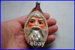 Rare antique german christmas ornament, santa head