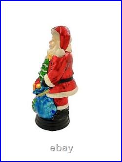 Santa Clause 14 Statue Figurine Mercury Glass Vintage Christmas Holiday Decor