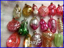 Set 50 Vintage Russian USSR Glass Christmas Ornaments Xmas Tree Decorations