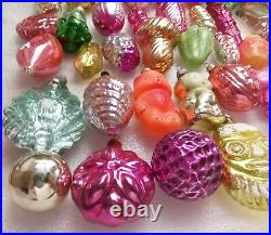 Set 50 Vintage Russian USSR Glass Christmas Ornaments Xmas Tree Decorations