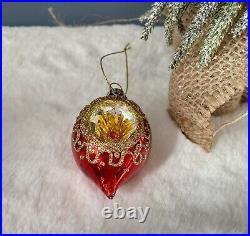 Set 6 Vintage Retro Glass Shatterproof Baubles Christmas Tree Decorations Gift