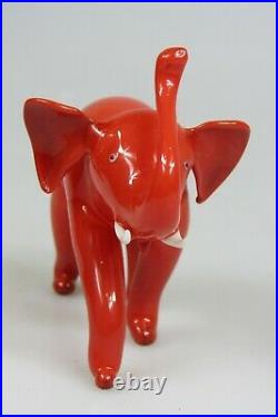 Set Antique German Blown Art Glass Herd Elephants w Tusks Christmas Ornaments