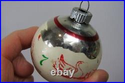 Set Vintage Mercury Glass Ornaments Shiny Brite 12 Days of Christmas Incomplete