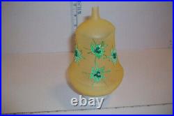 Set of 4 Delicate Vintage Glass Bell Christmas Ornaments Hand Made Italy