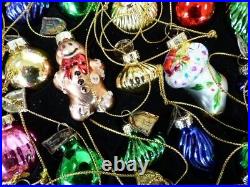 Thomas Pacconi 60 Christmas tree ornament BOX vintage glass xmas baubles mini