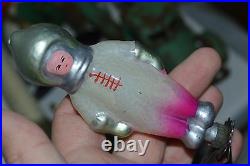 ULTRA RARE 1960s! VTG Russian Soviet Glass Xmas Ornament toy SPACE cosmonaut old