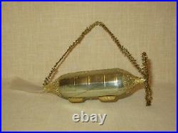 VINTAGE 1920's GLASS CHRISTMAS ORNAMENT GRAF-ZEPPLIN AIRSHIP-MADE in W. GERMANY