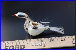 VTG Antique VTG Mercury Glass German Bird Xmas Ornaments Spun Tails