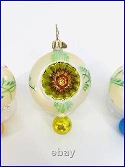 VTG Christopher Radko FANTASIA La Petite Fleur Double Reflectors 6 Ornaments