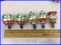 VTG Shiny Brite Mercury Glass Ornaments 12 Lanterns Bells In Original Box