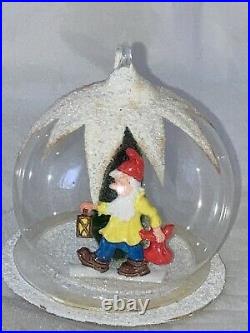 Vintage 1950s Diorama 3D Blown Glass Christmas Ornaments FAO Schwarz W. Germany