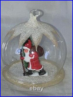 Vintage 1950s Diorama 3D Blown Glass Christmas Ornaments FAO Schwarz W. Germany