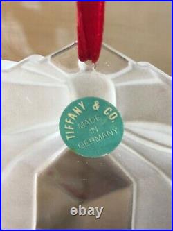 Vintage 1993 Tiffany & Co Christmas Present Crystal Ornament! Original Sticker