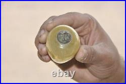 Vintage 2.75 Golden Egg/Oval Shape German Original Christmas Glass Kugel