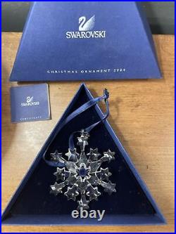 Vintage 2004 SWAROVSKI CHRISTMAS SNOWFLAKE STAR ORNAMENT GLASS CRYSTAL Rare Old
