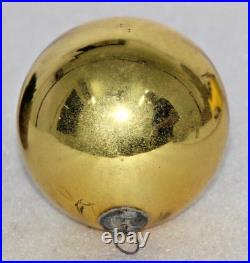 Vintage 4.7'' Golden Glass Heavy Original Kugel/ Christmas Ornament, Germany