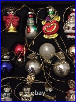 Vintage 48 Glass Thomas Pacconi Christmas Tree Ornament Bauble Figure Collection