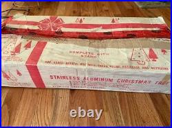 Vintage Aluminum 5.5ft Christmas Tree, 55 Branches
