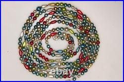 Vintage Antique Blown Glass Tubes Beads Christmas Ornament 90 Garland Japan