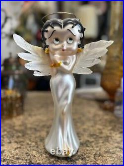 Vintage Betty Boop Satin Glass Christmas Tree Topper 1998