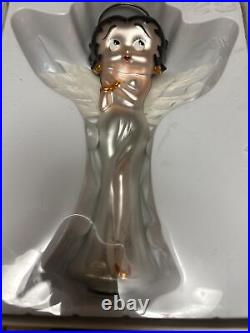 Vintage Betty Boop Satin Glass Christmas Tree Topper 1998. Adorable