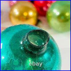 Vintage Big Lot of 29 Shiny Brite Mercury Glass Christmas Ornament Ball/Indented