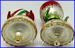 Vintage Blown Glass Mexican Woman Man Christmas Ornaments Italy De Carlini
