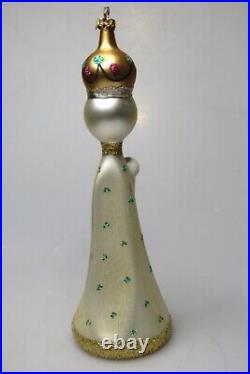 Vintage Blown Glass WISEMAN KING Jumbo 9 Christmas Ornament Carlini Italy GOLD