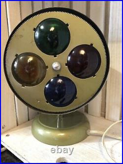 Vintage Bullet Shaped Color Wheel Glass Lens Aluminum Christmas Tree Technamatic