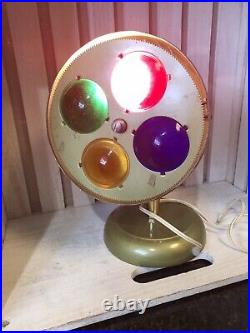 Vintage Bullet Shaped Color Wheel Glass Lens Aluminum Christmas Tree Technamatic